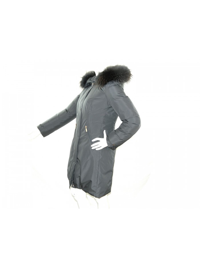 Geospirit Down Jacket Woman Mod. Coney Fur Gray GED0694