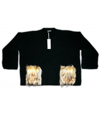 Mia Wish Sweater Woman Girogola Over Fur Tar