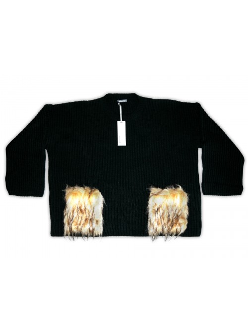 Mia Wish Sweater Woman Girogola Over Fur Tar Mia Wish Sweater Woman Girogola Over Fur Tar