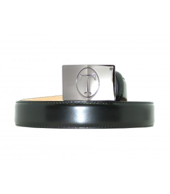 Trussardi Cintura Uomo Belt Calf Leather Caipirina Plaque Incision Nero 2