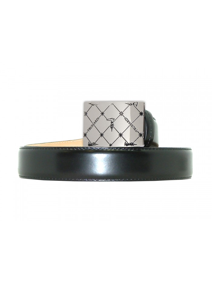 Trussardi Cintura Uomo Belt Calf Leather Monogram Nero