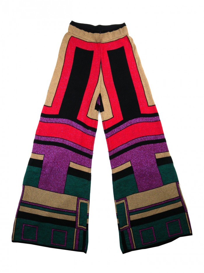 Devotion Women's Tricot Jacquar Trousers Art. 21G300 Geometric Devotion Women's Tricot Jacquar Trousers Art. 21G300 Geometric