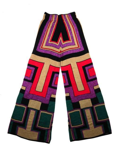 Devotion Pantalone Donna Tricot Jacquar Art. 21G300 Geometrico