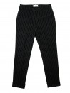 Ki Who Are You Pantalone Donna Art. 438PL11 Gessato Bianco/Nero