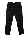 Ki Who Are You Women's Trousers Art. 438PL11 Pinstripe White / Black