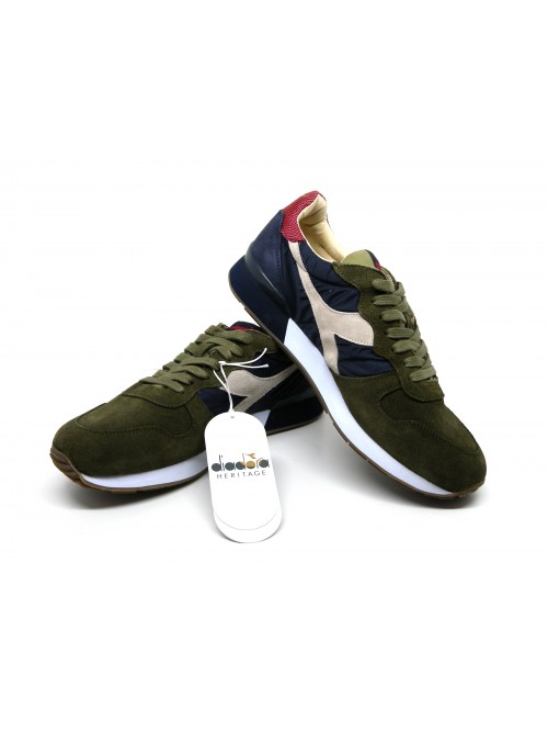 Diadora Heritage Men's Shoe Mod. H S SW C7668 Camaro Burnt Olive / Blue Nights