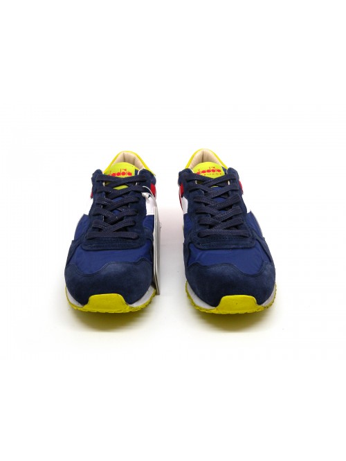 Diadora Heritage Men's Shoe Mod. Trident NY S W C6674 Estate Blue / Fiery Red / Sul