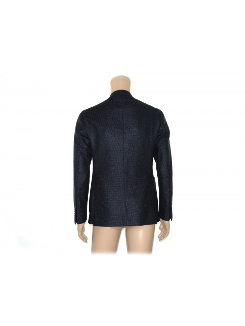 Tagliatore Men's Jacket art. 44UIG008 mod. 1SMC22K S249 Blue / Gray Check Micro-pattern