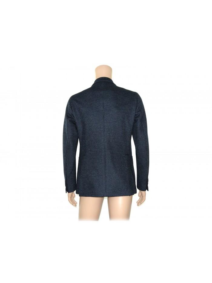 Tagliatore Jacket Man art. 57UIJ060 mod. 1SMJ20K S1370 Blue / Gray Checkered Microfantasy