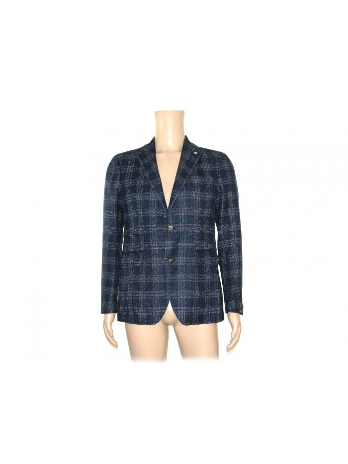 Tagliatore Jacket Man art. 61QIG075 mod. 1SMC22F B1058 Blue / Pearl Paintings Tagliatore Jacket Man art. 61QIG075 mod. 1SMC22F B1058 Blue / Pearl Paintings