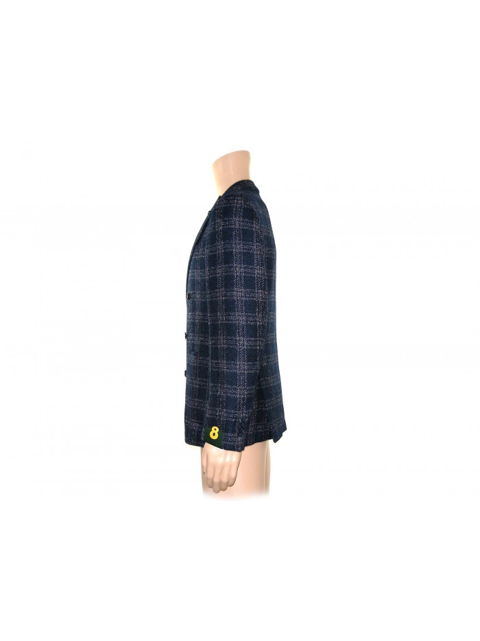 Lubiam 8 Giacca Uomo art. 72009/1 mod. 2138 Quadri Blu/Grigio