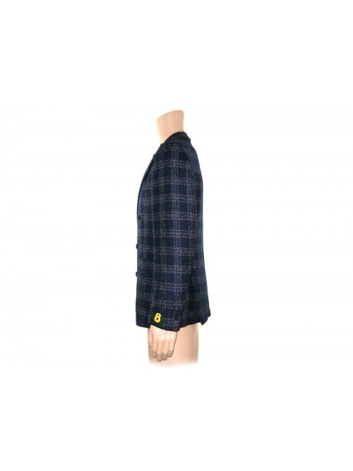 Lubiam 8 Giacca Uomo art. 72009/1 mod. 2138 Quadri Blu/Grigio