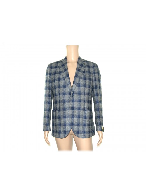 Lubiam 8 Giacca Uomo art. 72082/1 mod. 2175 Quadri Blu/Grigio Lubiam 8 Giacca Uomo art. 72082/1 mod. 2175 Quadri Blu/Grigio