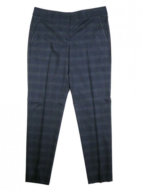 Fabiana Filippi Women's Pants mod. PA85018 Assisi Prince of Wales Blue Fabiana Filippi Women's Pants mod. PA85018 Assisi Prince of Wales Blue