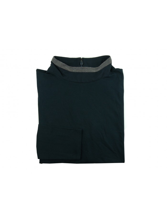 Fabiana Filippi Maglia Donna mod. 504TA17 Lupetto Lurex Blu Fabiana Filippi Maglia Donna mod. 504TA17 Lupetto Lurex Blu