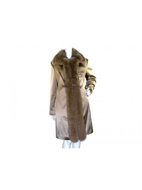 Paola Antonini Fox Jacket Woman Calibrated Mod. 3180F FC235 COL 22 Brown / Gold Paola Antonini Fox Jacket Woman Calibrated Mod. 3180F FC235 COL 22 Brown / Gold