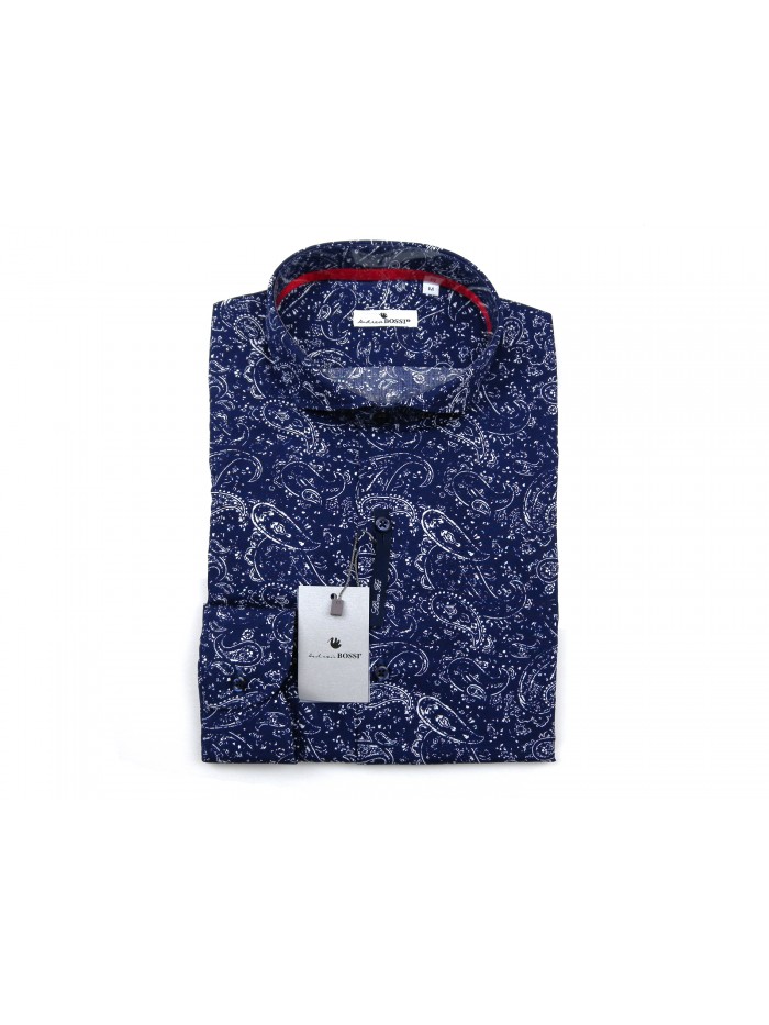 Andrea Bossi Men's Shirt Mod. ERE S / 3 Stretch Paisley Andrea Bossi Men's Shirt Mod. ERE S / 3 Stretch Paisley