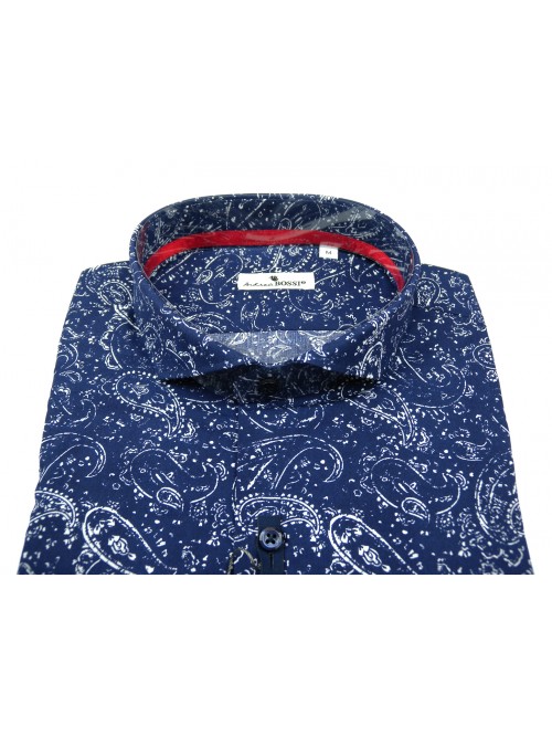 Andrea Bossi Men's Shirt Mod. ERE S / 3 Stretch Paisley