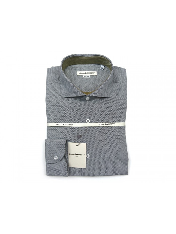 Gianni Rossetti Men's Shirt Mod. S500 Slim Fit Micro-pattern Gianni Rossetti Men's Shirt Mod. S500 Slim Fit Micro-pattern