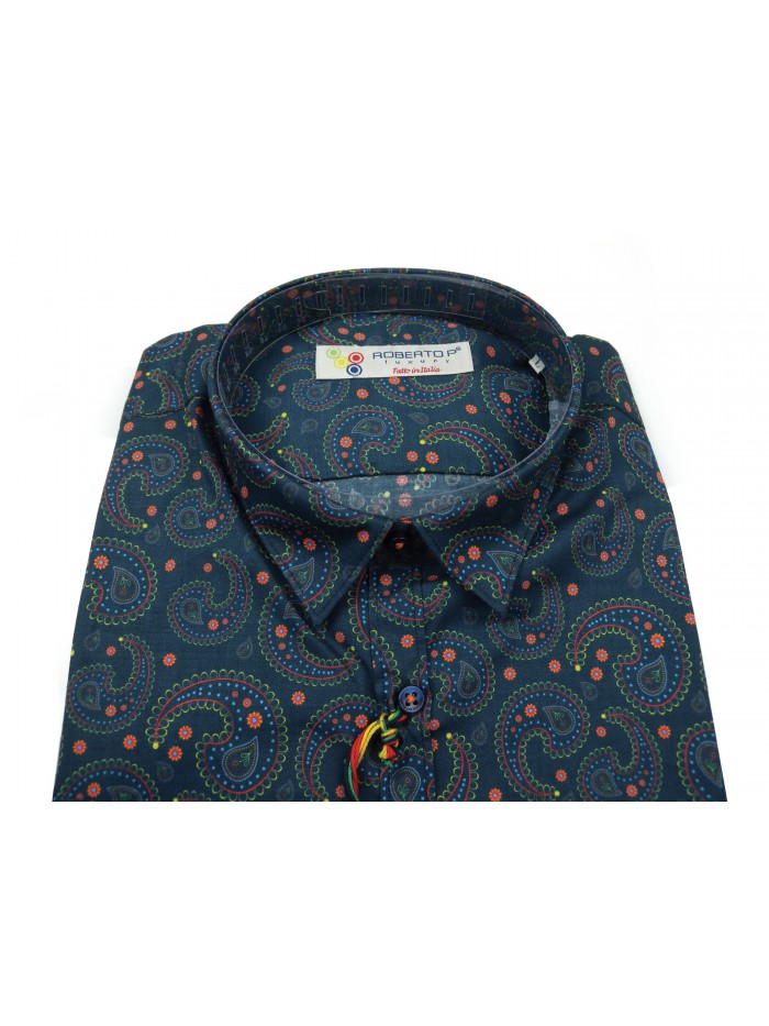 Roberto P Man Shirt Mod. CNP2 COL V10 Pasley Blue