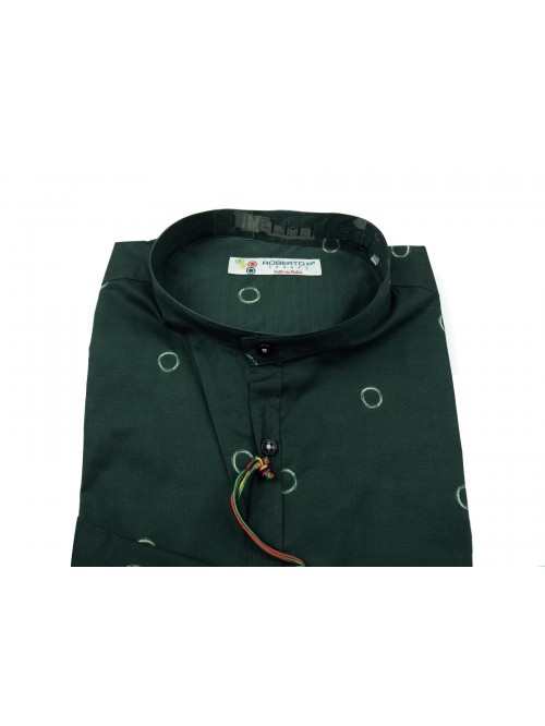 Roberto P Men's Shirt Mod. CNP1 COL V5 Looking Green