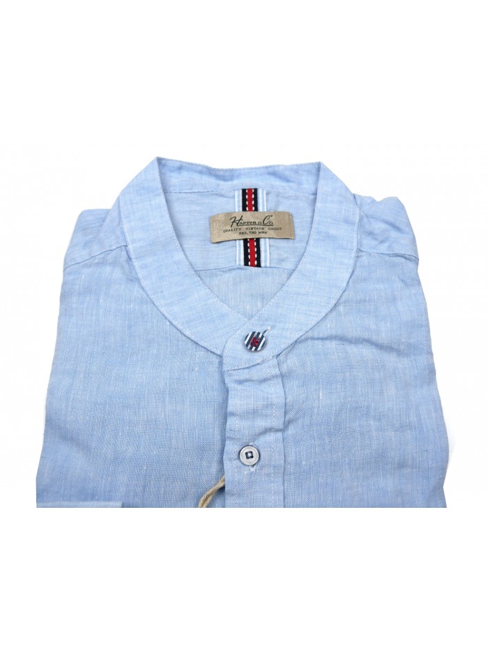 Happer & CO Men's Shirt Mod. 10068-224 COL 9 Celeste