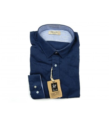 Happer & CO Men's Shirt Mod. 10068-201 COL 10 Blue