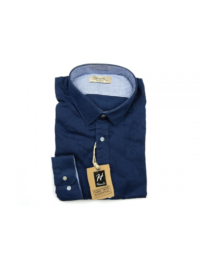 Happer & CO Men's Shirt Mod. 10068-201 COL 10 Blue Happer & CO Men's Shirt Mod. 10068-201 COL 10 Blue