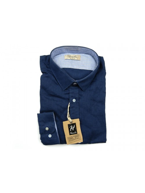 Happer & CO Men's Shirt Mod. 10068-201 COL 10 Blue Happer & CO Men's Shirt Mod. 10068-201 COL 10 Blue