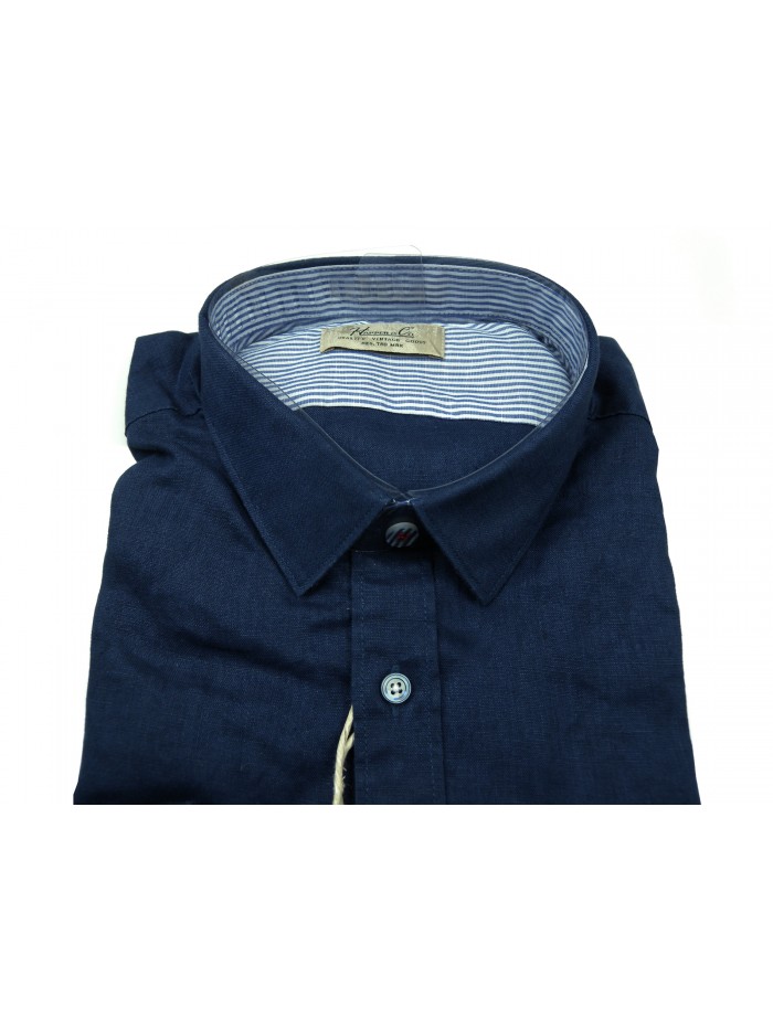 Happer & CO Men's Shirt Mod. 10068-201 COL 10 Blue
