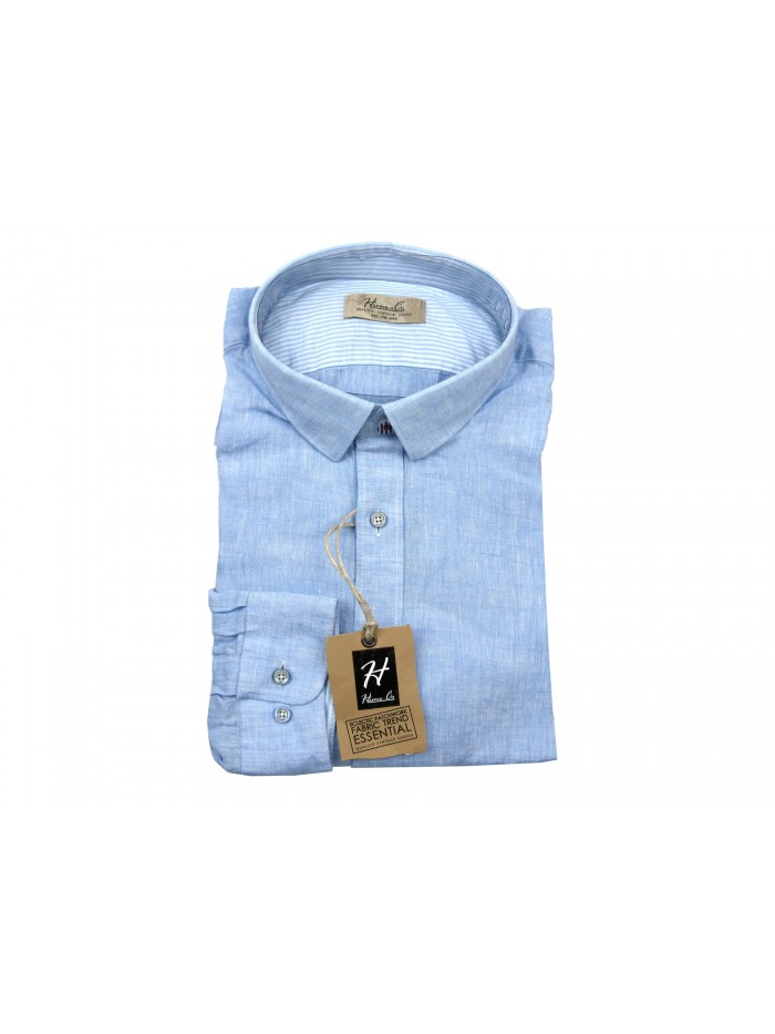 Happer & CO Men's Shirt Mod. 10068-201 COL 9 Celeste Happer & CO Men's Shirt Mod. 10068-201 COL 9 Celeste