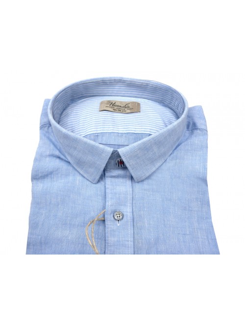 Happer & CO Camicia Uomo Mod. 10068-201 COL 9 Celeste