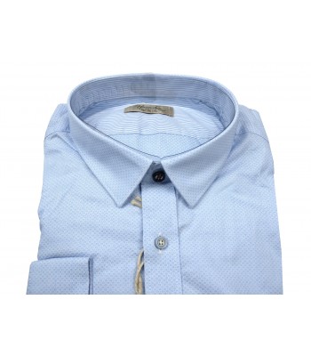 Happer & CO Men's Shirt Mod. 10066-201 COL 9 Light Blue Micro-pattern 2