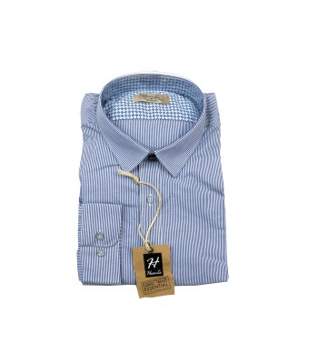 Happer & CO Camicia Uomo Mod. 10062-201 COL 10 Righe Bianco/Blu