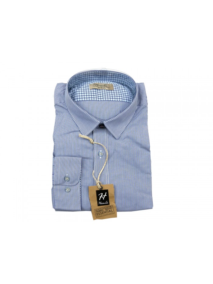 Happer & CO Camicia Uomo Mod. 10062-201 COL 10 Righe Bianco/Blu Happer & CO Camicia Uomo Mod. 10062-201 COL 10 Righe Bianco/Blu