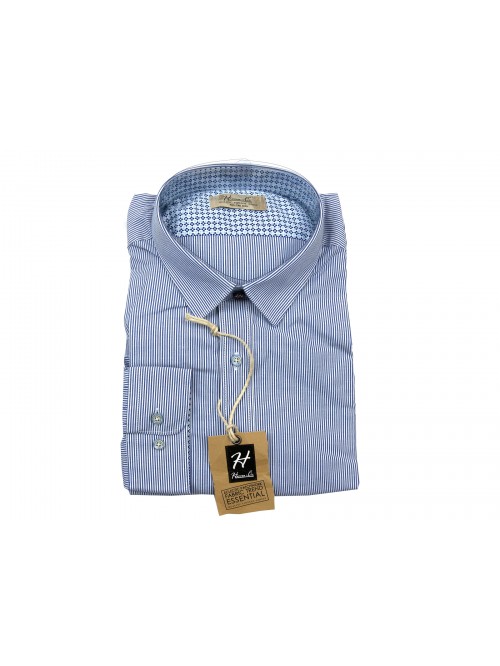 Happer & CO Camicia Uomo Mod. 10062-201 COL 10 Righe Bianco/Blu Happer & CO Camicia Uomo Mod. 10062-201 COL 10 Righe Bianco/Blu