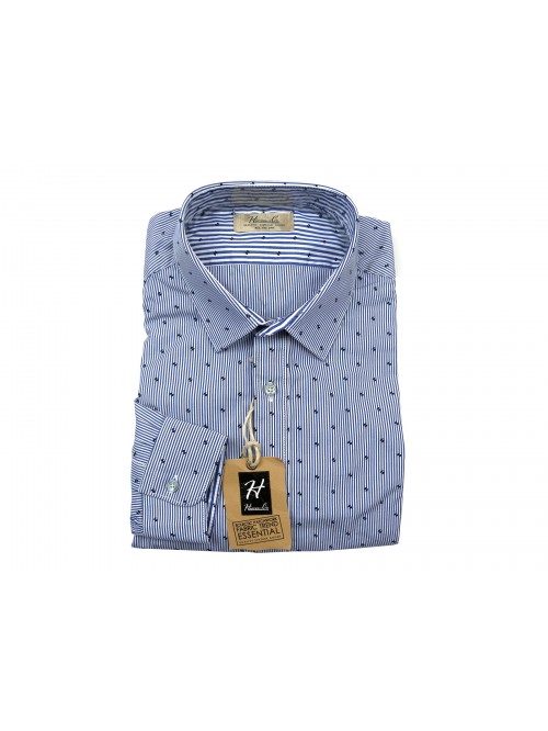 Happer & CO Men's Shirt Mod. 10065-201 COL 12 Rows - Micro-pattern Happer & CO Men's Shirt Mod. 10065-201 COL 12 Rows - Micro-pattern