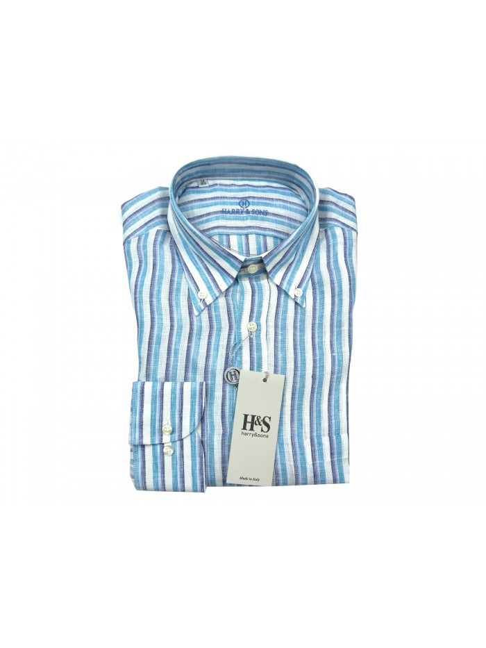 Harry & Sons Camicia Uomo Art. 627 NP2 3450 Botton Down Righe Harry & Sons Camicia Uomo Art. 627 NP2 3450 Botton Down Righe