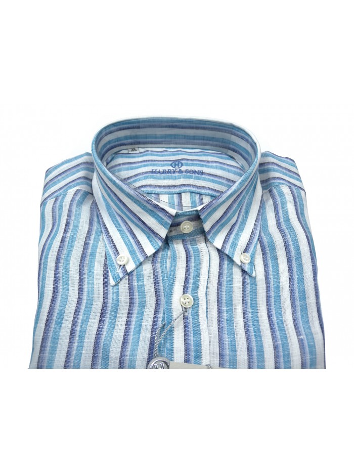Harry & Sons Camicia Uomo Art. 627 NP2 3450 Botton Down Righe