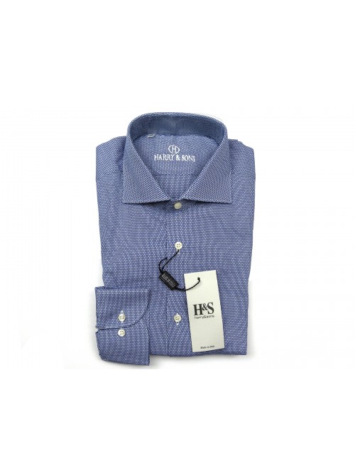 Harry & Sons Men's Shirt Art. 634 MG8 3450 Slim Partridge
