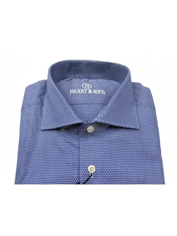 Harry & Sons Men's Shirt Art. 634 MG8 3450 Slim Partridge