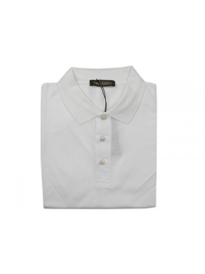 Trussardi Polo Uomo Art. 32T00059W0010 Bianco Trussardi Polo Uomo Art. 32T00059W0010 Bianco