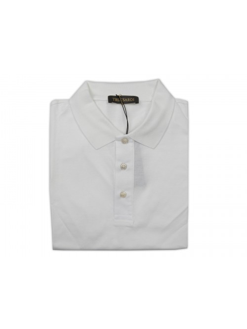 Trussardi Polo Uomo Art. 32T00059W0010 Bianco Trussardi Polo Uomo Art. 32T00059W0010 Bianco