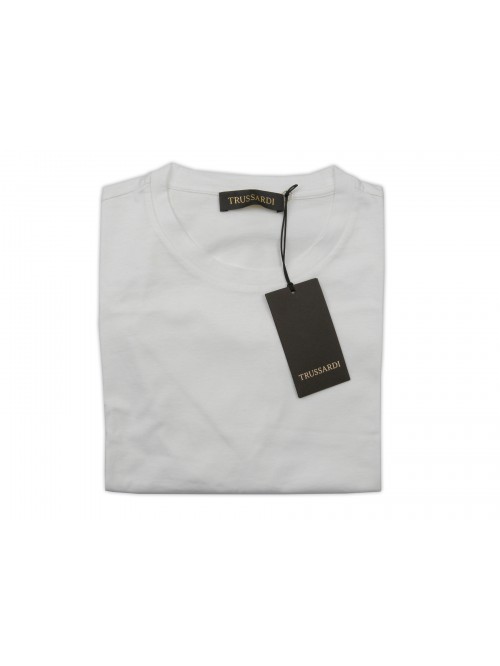 Trussardi T-Shirt Uomo Art. 32T00060W0010 Filo di Scozia Bianco Trussardi T-Shirt Uomo Art. 32T00060W0010 Filo di Scozia Bianco
