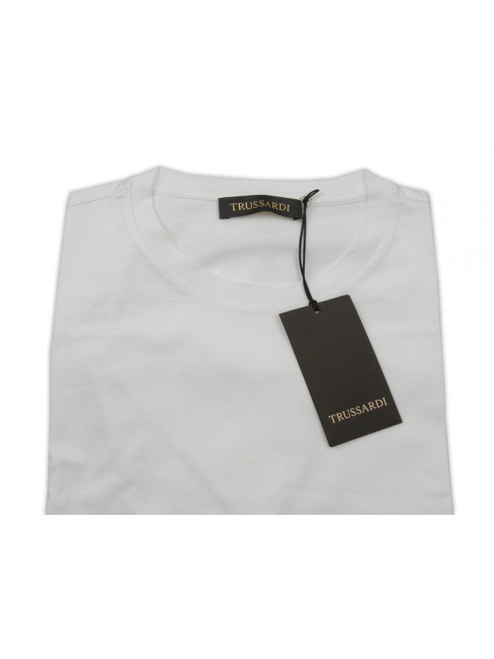 Trussardi Men's T-Shirt Art. 32T00060W0010 White Scotland thread