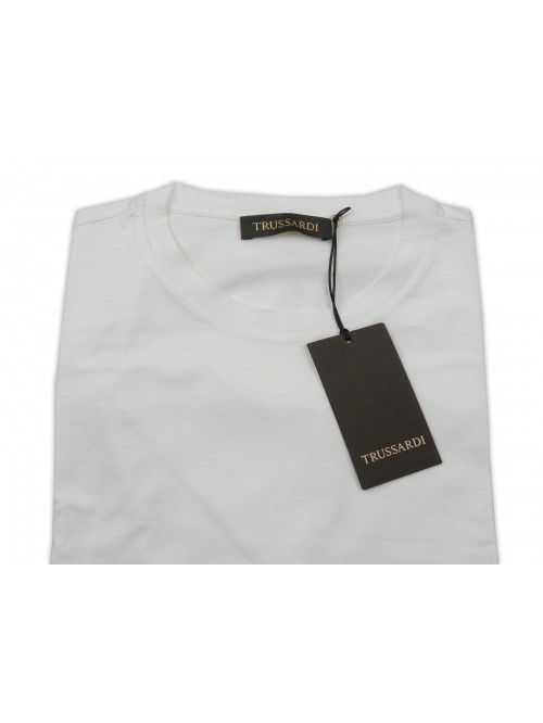Trussardi Men's T-Shirt Art. 32T00060W0010 White Scotland thread
