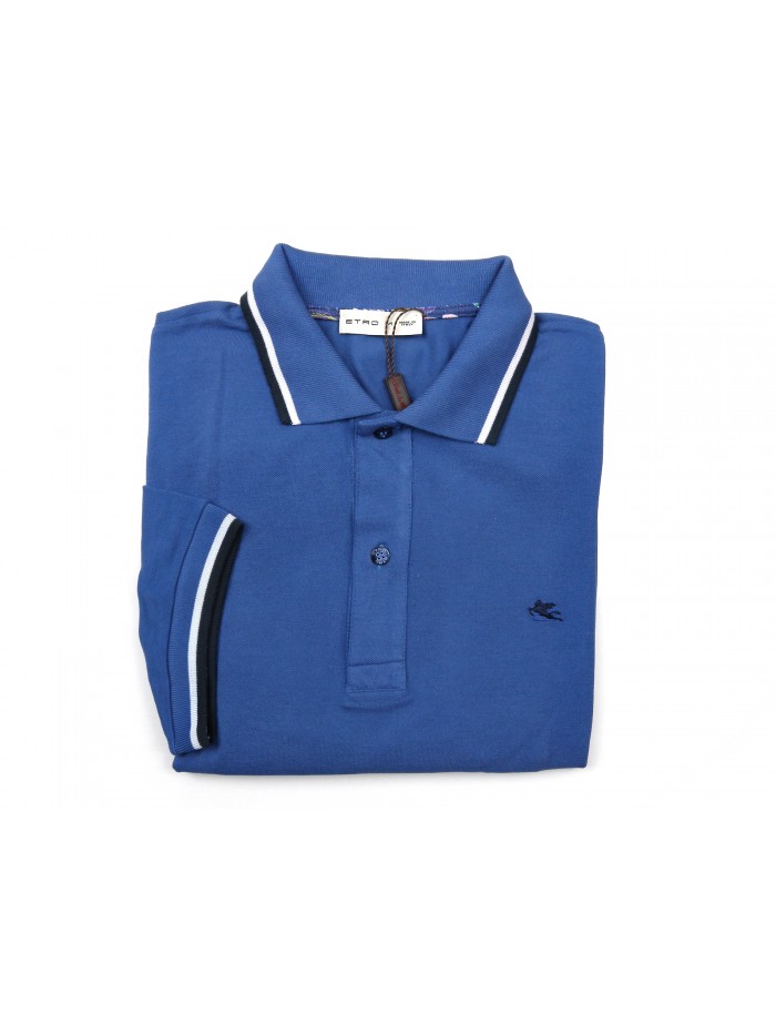 Etro Polo Uomo Mod. 1Y105 TIR 9333 VAR 202 Unita Azzurro
