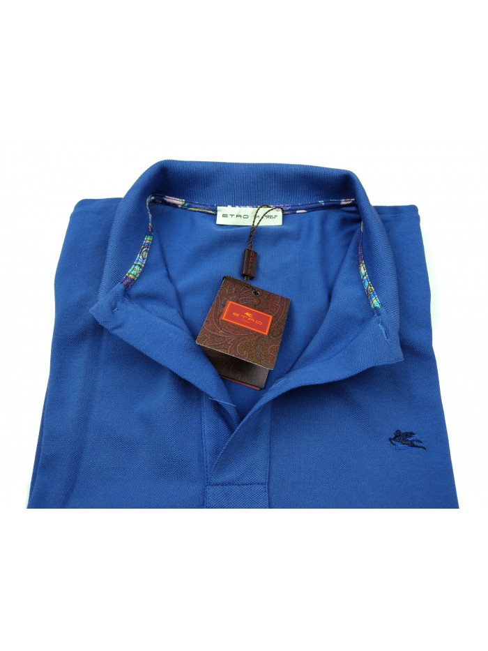 Etro Polo Uomo Mod. 1Y105 TIR 9333 VAR 202 Unita Azzurro