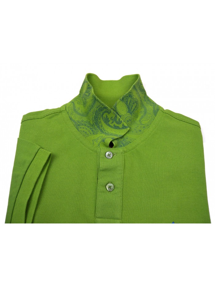Etro Polo Uomo Mod. 1Y040 TIR 9150 VAR 505 Unita Verde
