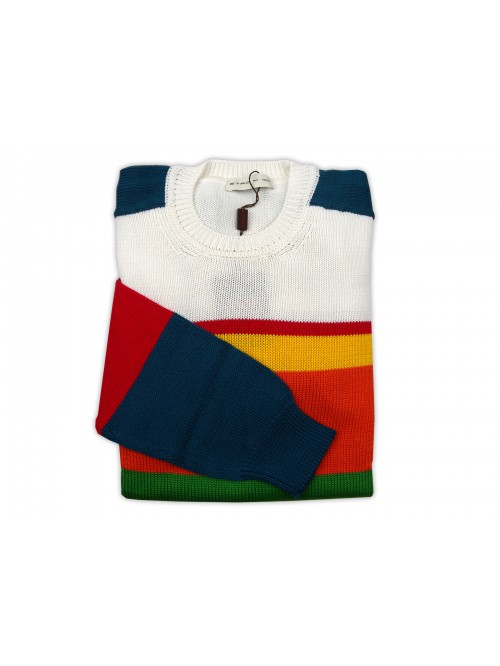 Etro Maglia Uomo Mod. 1M500 TIR 9106 VAR 8000 Bande Arancio Etro Maglia Uomo Mod. 1M500 TIR 9106 VAR 8000 Bande Arancio